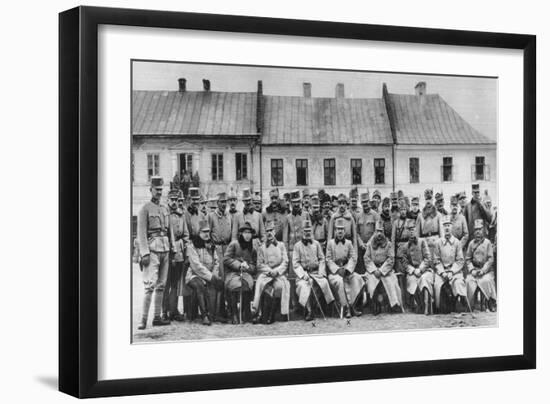 Archdukes Friedrich and Karl of Austria with their Officers, World War I, 1915-null-Framed Giclee Print