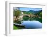 Arched Bridge Reflected in Crnojevica River, Montenegro-Donyanedomam-Framed Photographic Print