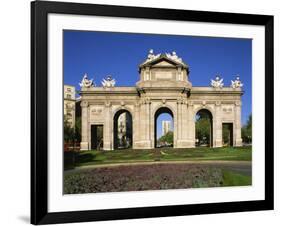 Arched Gateway of the Puerta De Alcala in the Plaza De La Independencia, in Madrid, Spain, Europe-Nigel Francis-Framed Photographic Print