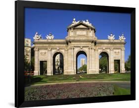 Arched Gateway of the Puerta De Alcala in the Plaza De La Independencia, in Madrid, Spain, Europe-Nigel Francis-Framed Photographic Print