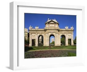 Arched Gateway of the Puerta De Alcala in the Plaza De La Independencia, in Madrid, Spain, Europe-Nigel Francis-Framed Photographic Print