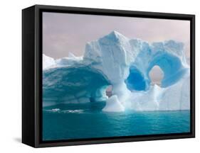 Arched Iceberg, Western Antarctic Peninsula, Antarctica-Steve Kazlowski-Framed Stretched Canvas