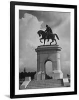 Arched Monument with Equestrian Statue of Sam Houston-Alfred Eisenstaedt-Framed Photographic Print