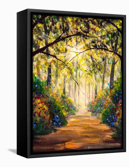 Arched Pathway-Valery Rybakow-Framed Stretched Canvas