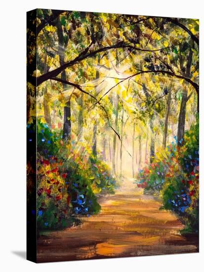 Arched Pathway-Valery Rybakow-Stretched Canvas