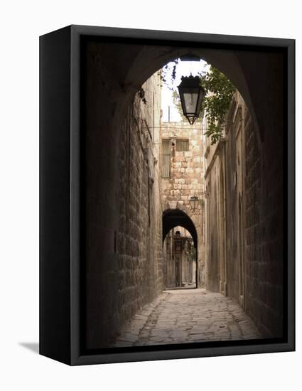 Arched Streets of Old Town Al-Jdeida, Aleppo (Haleb), Syria, Middle East-Christian Kober-Framed Stretched Canvas