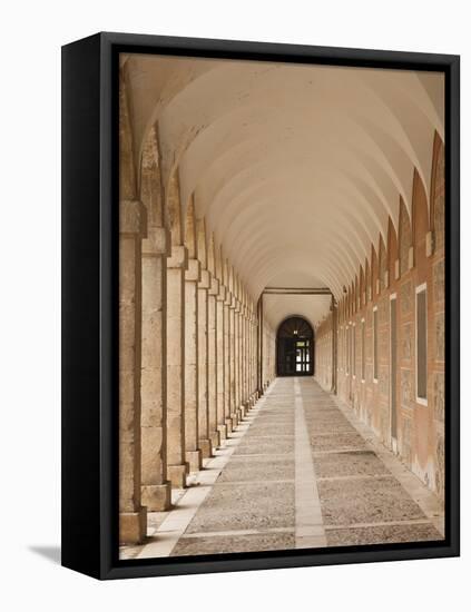 Arched Walkway, the Royal Palace, Aranjuez, Spain-Walter Bibikow-Framed Stretched Canvas