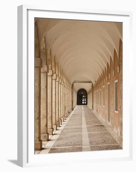 Arched Walkway, the Royal Palace, Aranjuez, Spain-Walter Bibikow-Framed Premium Photographic Print