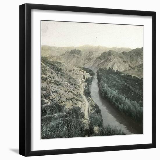 Archena (Spain), the Thermal Baths Establishment Along the Segura River, Circa 1885-1890-Leon, Levy et Fils-Framed Photographic Print