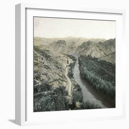 Archena (Spain), the Thermal Baths Establishment Along the Segura River, Circa 1885-1890-Leon, Levy et Fils-Framed Photographic Print