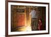 Archeologists and Restorers Studing the Frescos at Poppea Villa (Villa Poppaea)-Oliviero Olivieri-Framed Photographic Print