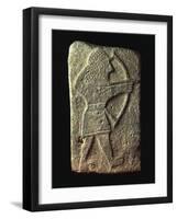 Archer Carved on Small Slab from Temple of Palace of Tell Halaf, Syria-null-Framed Giclee Print