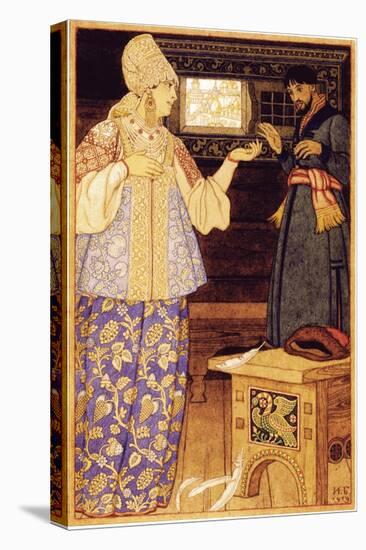 Archer's Wife and Andrey the Archer, 1919-Ivan Yakovlevich Bilibin-Stretched Canvas