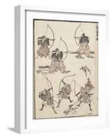 Archers, 1817-Katsushika Hokusai-Framed Giclee Print