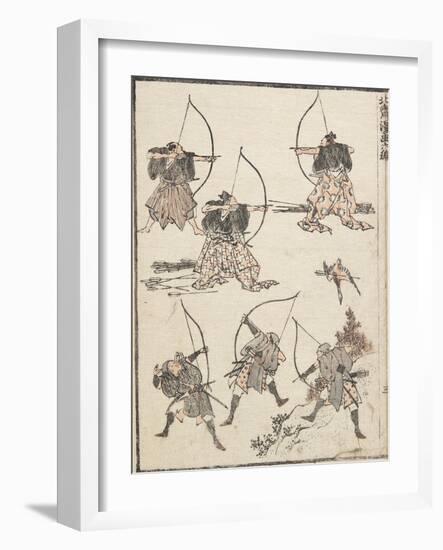 Archers, 1817-Katsushika Hokusai-Framed Giclee Print