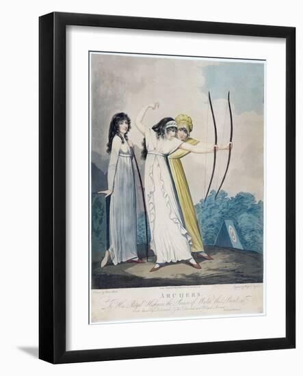 Archers, Engraved by J.H. Wright (Fl.1795-1838) and Conrad Ziegler, 1799 (Aquatint)-Adam Buck-Framed Giclee Print