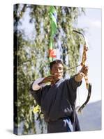 Archery, Bhutan's National Sport, Paro, Bhutan,Asia-Angelo Cavalli-Stretched Canvas