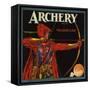 Archery Brand - Hillsgrove, California - Citrus Crate Label-Lantern Press-Framed Stretched Canvas