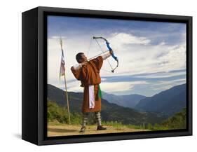 Archery Competition, Bumthang, Bhutan-Peter Adams-Framed Stretched Canvas