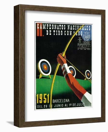 Archery Competition Promotion-Lantern Press-Framed Art Print