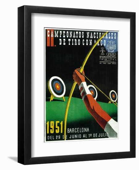 Archery Competition Promotion-Lantern Press-Framed Art Print