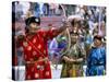 Archery Contest, Naadam Festival, Oulaan Bator (Ulaan Baatar), Mongolia, Central Asia-Bruno Morandi-Stretched Canvas