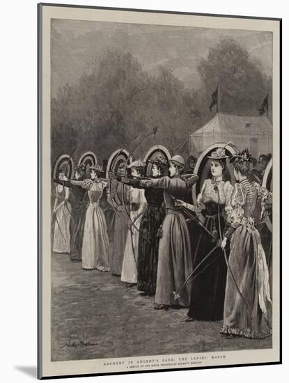 Archery in Regent's Park, the Ladies' Match-Arthur Hopkins-Mounted Giclee Print