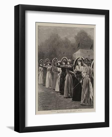 Archery in Regent's Park, the Ladies' Match-Arthur Hopkins-Framed Premium Giclee Print