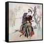 Archery, Japanese Wood-Cut Print-Lantern Press-Framed Stretched Canvas