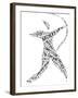 Archery Pictogram On White Background-seiksoon-Framed Art Print