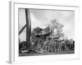 Archery Practice at the Ciswo Paraplegic Centre, Pontefract, West Yorkshire, 1960-Michael Walters-Framed Photographic Print