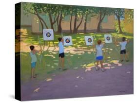 Archery Practise, France-Andrew Macara-Stretched Canvas