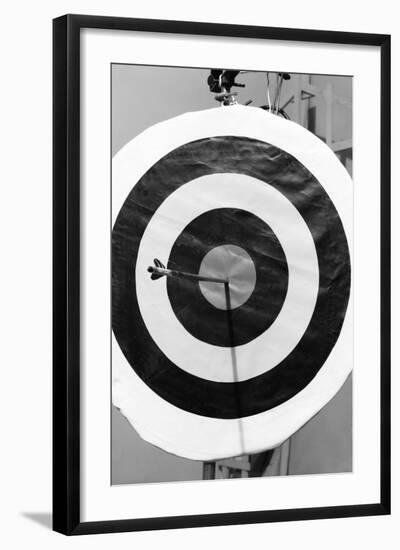 Archery Target with Arrow in the Bull's Eye-Philip Gendreau-Framed Photographic Print