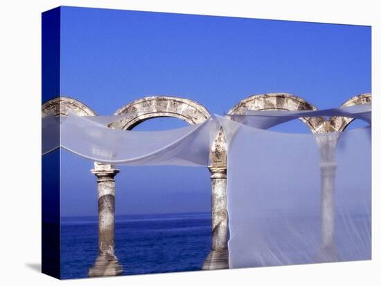 Arches and Sheets of Transparent Gauze Along the Malecon Boardwalk, Puerto Vallarta, Mexico-Nancy & Steve Ross-Stretched Canvas