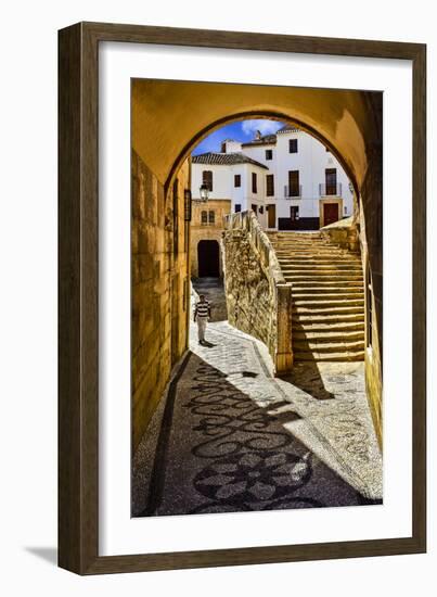 Arches beside the Church Mayor of Santa Mar a de la Encarnacion, Alhama de Granada, Granada Prov...-Panoramic Images-Framed Photographic Print