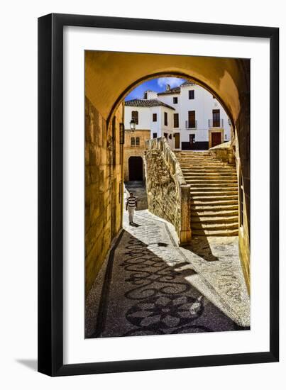 Arches beside the Church Mayor of Santa Mar a de la Encarnacion, Alhama de Granada, Granada Prov...-Panoramic Images-Framed Photographic Print