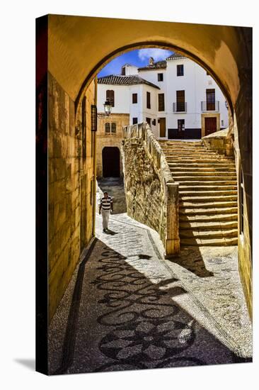 Arches beside the Church Mayor of Santa Mar a de la Encarnacion, Alhama de Granada, Granada Prov...-Panoramic Images-Stretched Canvas