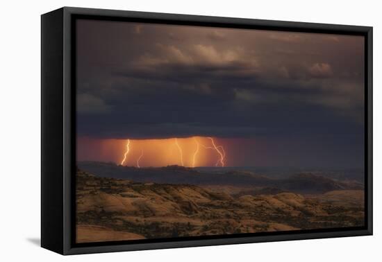 Arches Light Show-Darren White Photography-Framed Stretched Canvas