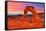 Arches National Park Delicate Arch Sunset in Moab Utah USA Photo Mount-holbox-Framed Stretched Canvas