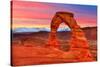 Arches National Park Delicate Arch Sunset in Moab Utah USA Photo Mount-holbox-Stretched Canvas