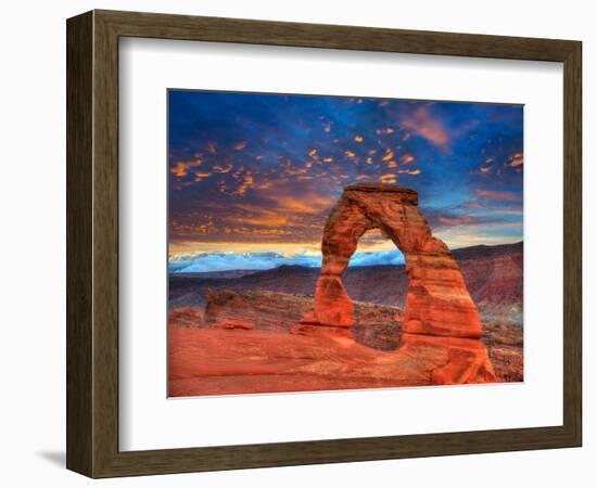 Arches National Park Delicate Arch Sunset in Moab Utah USA Photo Mount-holbox-Framed Photographic Print