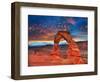 Arches National Park Delicate Arch Sunset in Moab Utah USA Photo Mount-holbox-Framed Photographic Print