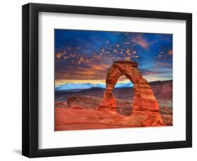 Arches National Park Delicate Arch Sunset in Moab Utah USA Photo Mount-holbox-Framed Photographic Print