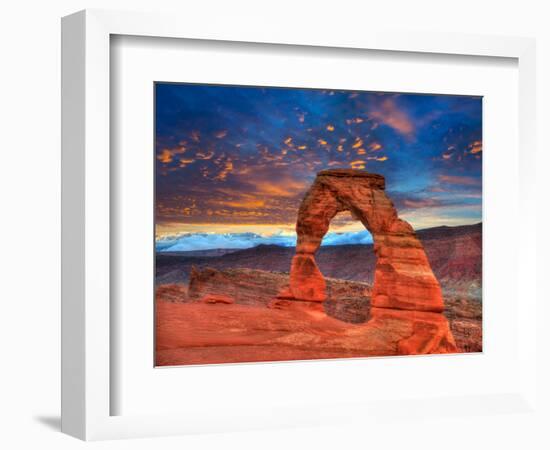 Arches National Park Delicate Arch Sunset in Moab Utah USA Photo Mount-holbox-Framed Photographic Print