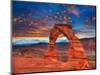 Arches National Park Delicate Arch Sunset in Moab Utah USA Photo Mount-holbox-Mounted Photographic Print