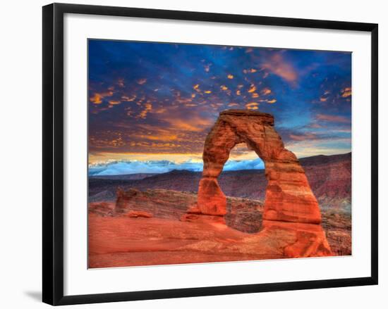 Arches National Park Delicate Arch Sunset in Moab Utah USA Photo Mount-holbox-Framed Photographic Print