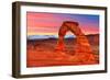 Arches National Park Delicate Arch Sunset in Moab Utah USA Photo Mount-holbox-Framed Photographic Print