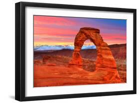 Arches National Park Delicate Arch Sunset in Moab Utah USA Photo Mount-holbox-Framed Photographic Print