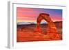 Arches National Park Delicate Arch Sunset in Moab Utah USA Photo Mount-holbox-Framed Photographic Print