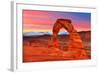 Arches National Park Delicate Arch Sunset in Moab Utah USA Photo Mount-holbox-Framed Photographic Print